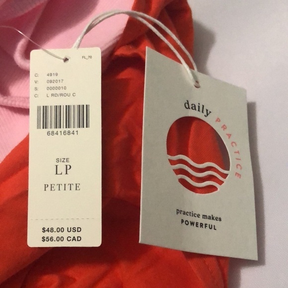 ❤️ LP ❤️ NWT Anthro Layered Tank Strappy Cropped Halter Tie Colour Block - Picture 4 of 6